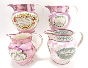 Sunderland pink lustre lot of