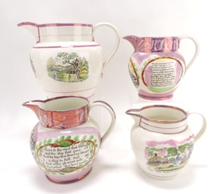 Sunderland pink lustre lot of