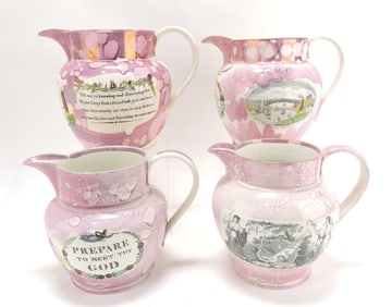 Sunderland pink lustre lot of