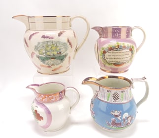Sunderland pink lustre lot of