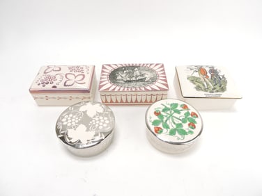 Lustreware lot of 5 covered