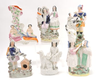Staffordshire lot of 6 figures,