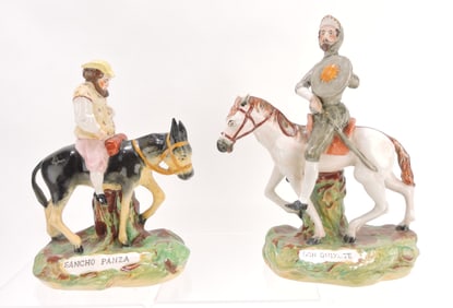 Staffordshire pair of figures 'Sancho