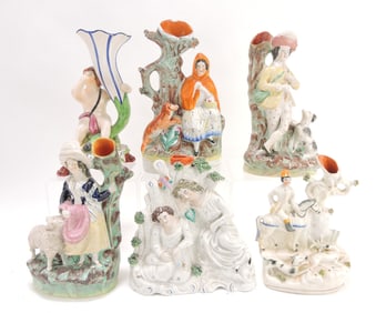 Staffordshire lot of 6 figures,