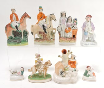 Staffordshire lot of 8 figures,