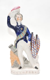 Very Rare titled Staffordshire figure of Sir Colin Campbell,