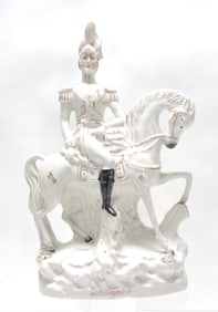 Very Rare, gilt-script titled Staffordshire figure of