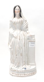Titled Staffordshire figure of Florence Nightingale