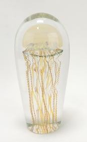 R. Satava jelly fish paperweight, 8"