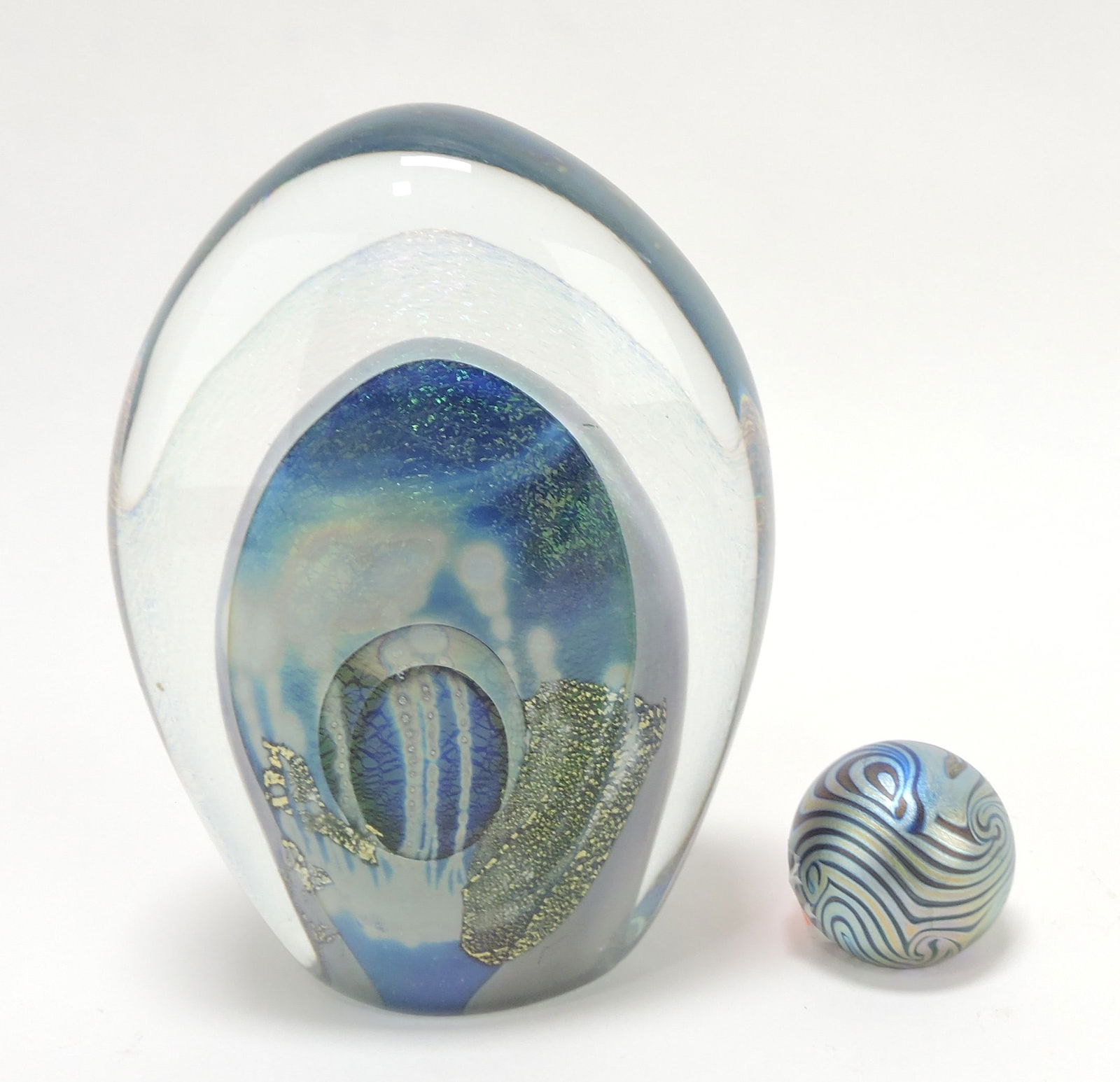 Eichkolt lot of 2 paperweights, (1 of 1)