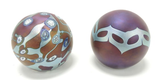 Phoenix Studios lot of 2 paperweights,