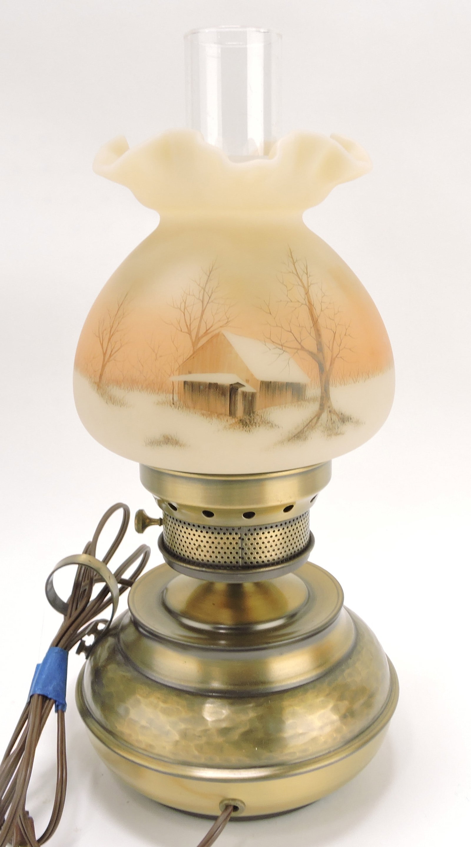 Fenton hurricane lamp with winter (1 of 1)