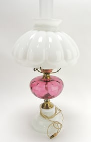 Early Fenton hurricane lamp with