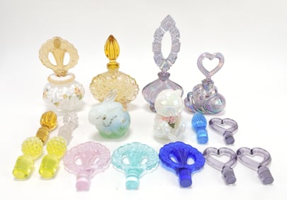 Fenton lot of 4 perfume bottles,