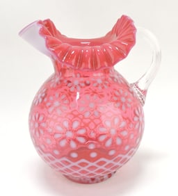 Fenton cranberry opalescent Christmas