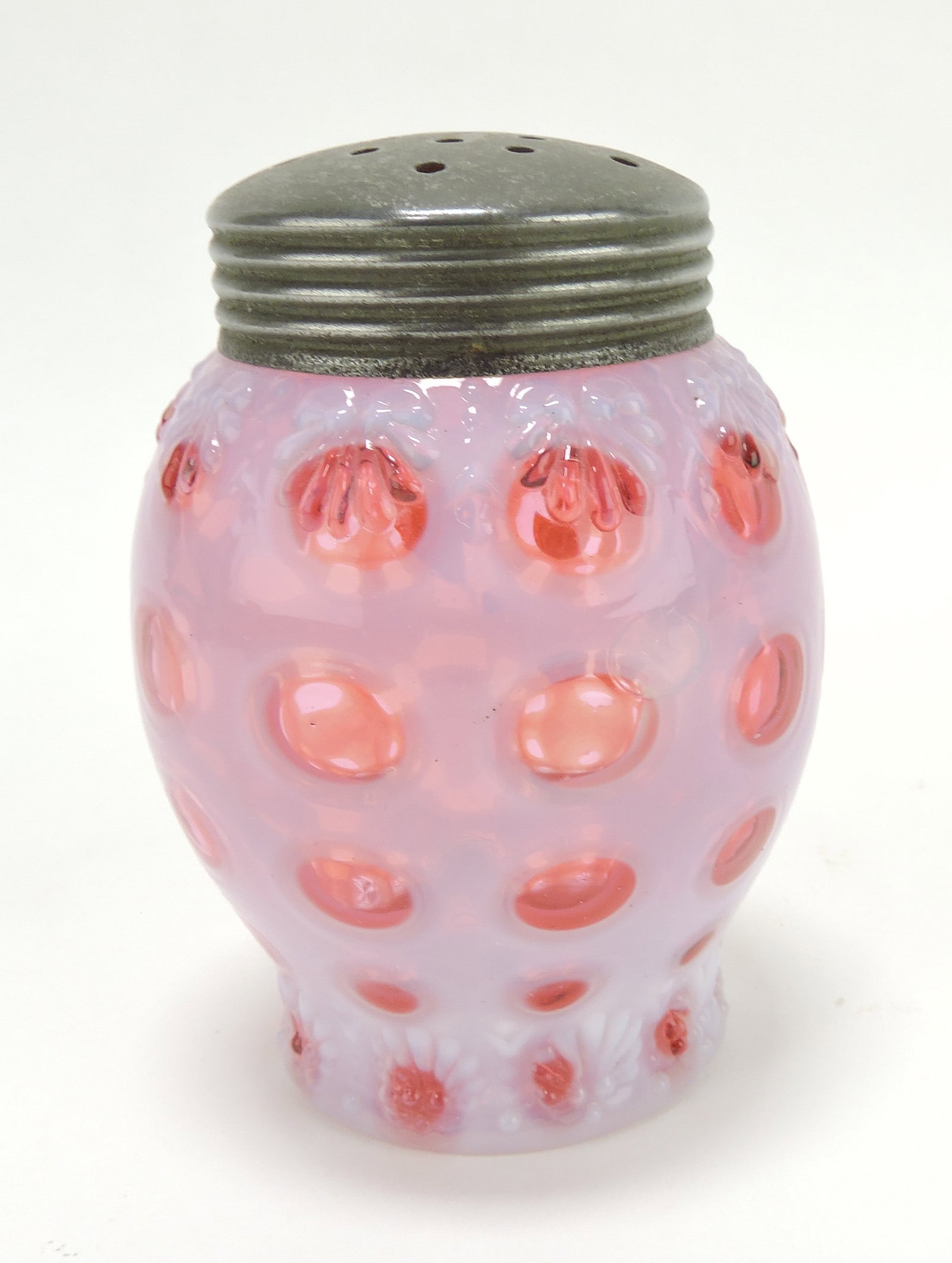 Rare cranberry opalescent polka dot (1 of 1)