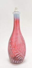 Square cranberry opalescent fern