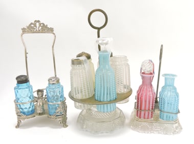 Lot of 3 Victorian table items: