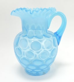 Fenton blue opalescent coin spot