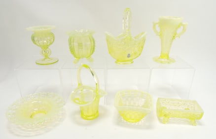 Vaseline opalescent uranium glass