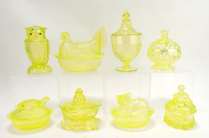 Vaseline glass uranium lot of