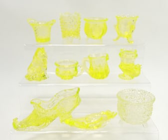 Vaseline uranium glass lot of