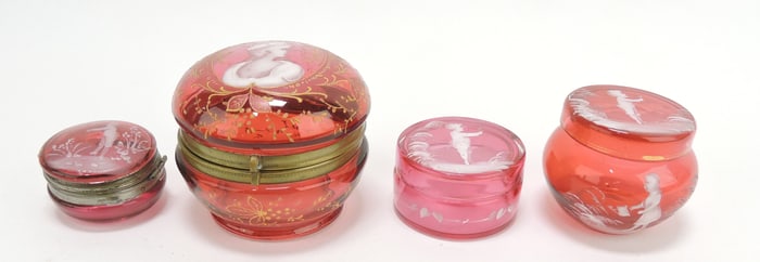 Moser Mary Gregory cranberry lot