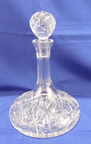 Cut glass wine decanter