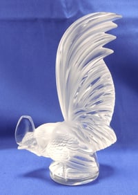 Lalique rooster, 8 1/2"
