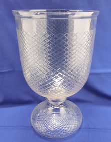 Monumental crystal vase, rim nick,