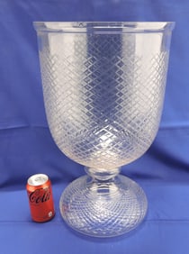 Monumental crystal vase, rim nick,