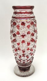 Dorflinger (attributed) ruby cut to clear