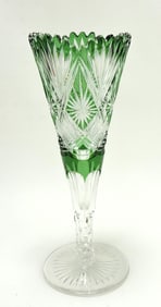 Dorflinger (attributed) green cut to