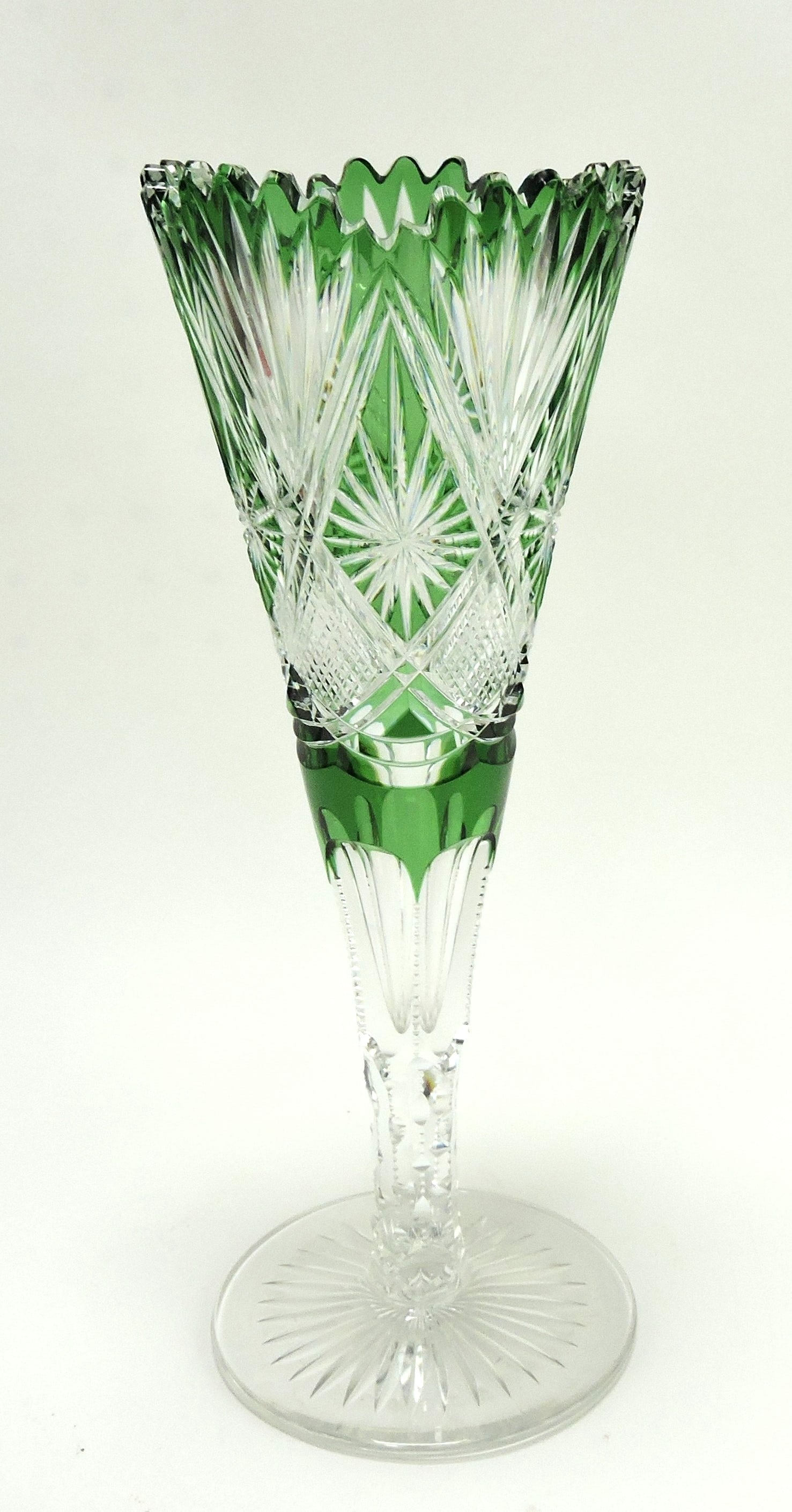 Dorflinger (attributed) green cut to (1 of 1)