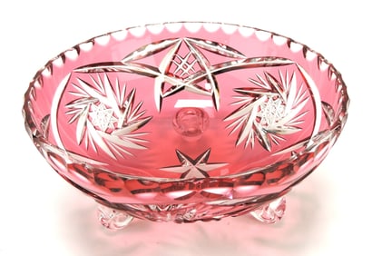 Dorflinger (attributed) ruby cut to clear