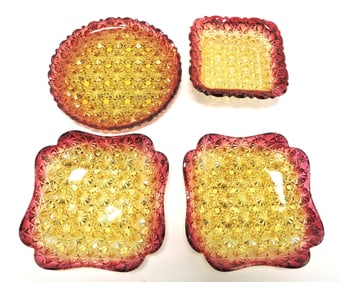 Hobbs amberina daisy & button