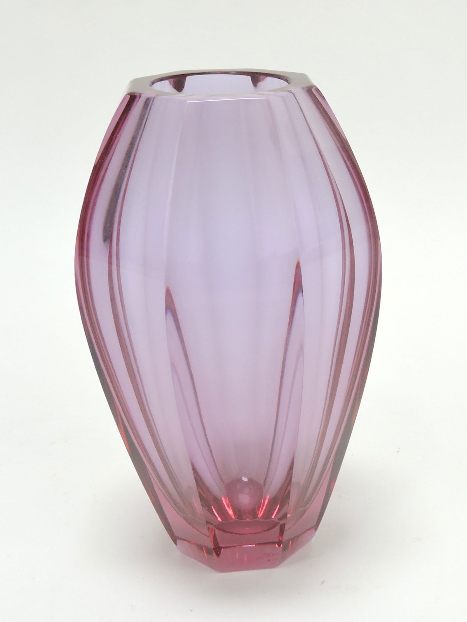 Moser signed amethyst vase, (1 of 1)