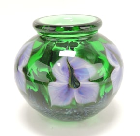 Daniel Lotton 5" art glass vase
