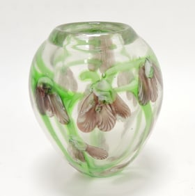 Lotton (unsigned) 5" art glass vase
