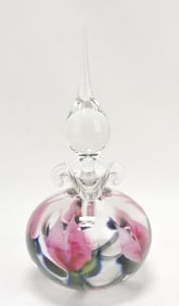 Daniel Lotton art glass perfume bottle,