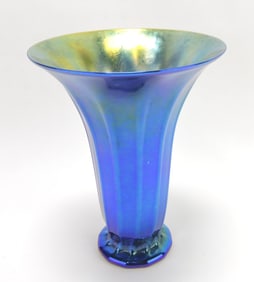 L.C. Tiffany Favrile blue iridescent