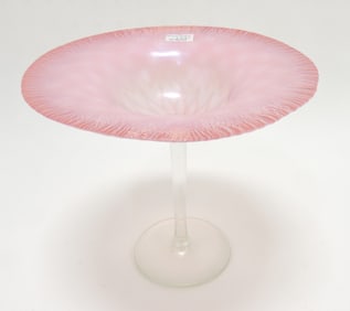 L.C. Tiffany pink pastel comport,