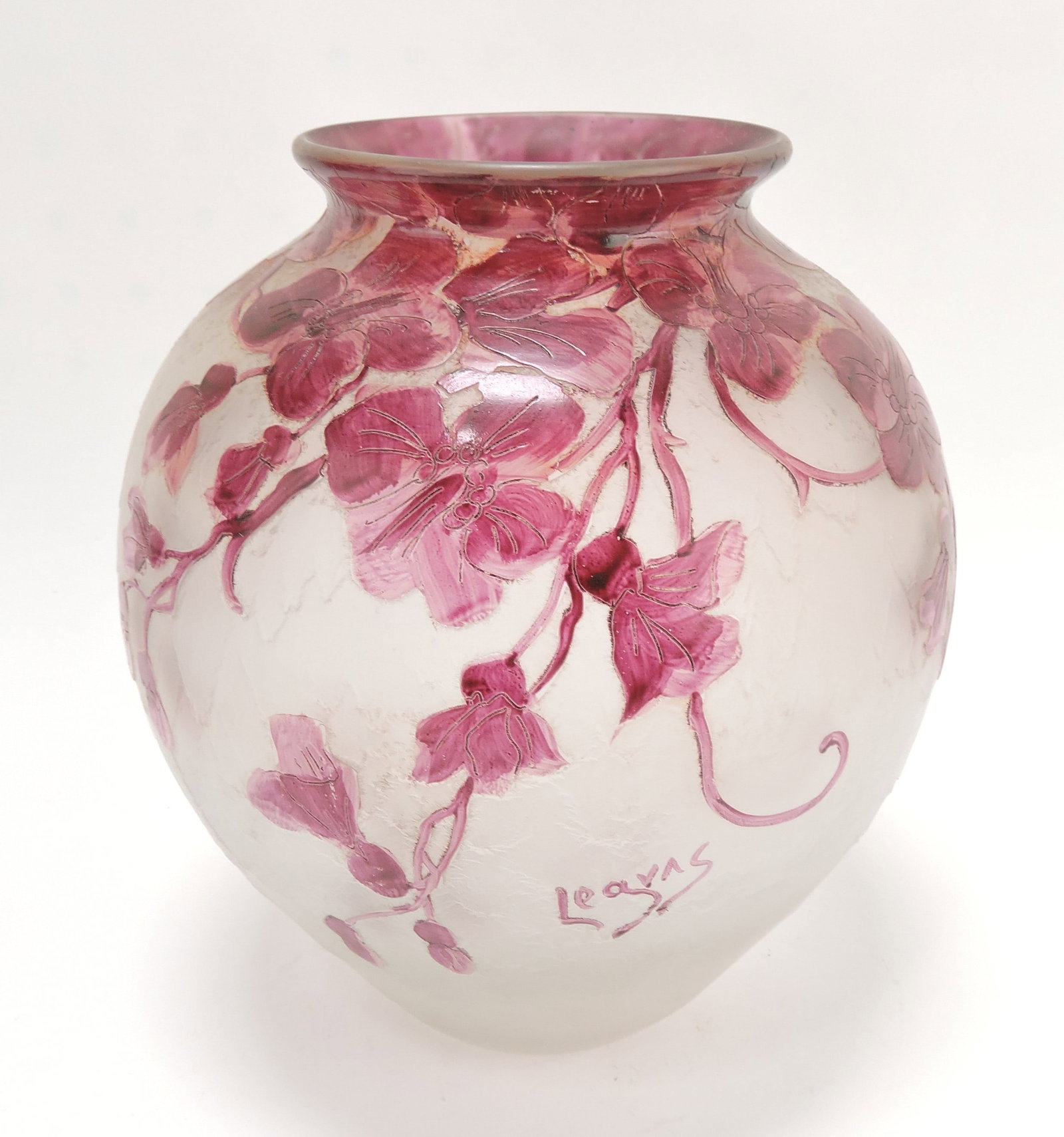 Legras French cameo art glass vase, (1 of 6)
