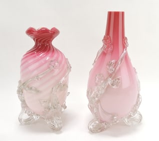 Stevens & Williams peachblow lot of