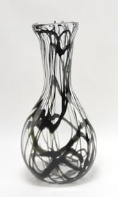 C. Nason art glass vase, signed,