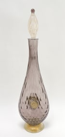 Murano style art glass decanter, 18"