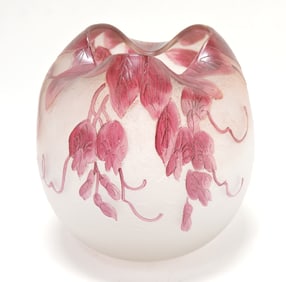 LeGras French cameo glass rose