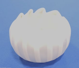 Webb MOP white satin ribbon rose