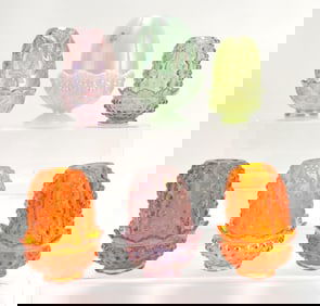 Fenton lot of 6 fairy lamps,