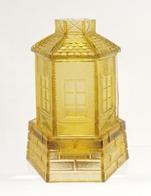 Amber glass lighthouse fairy lamp,
